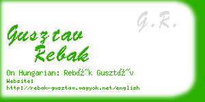 gusztav rebak business card